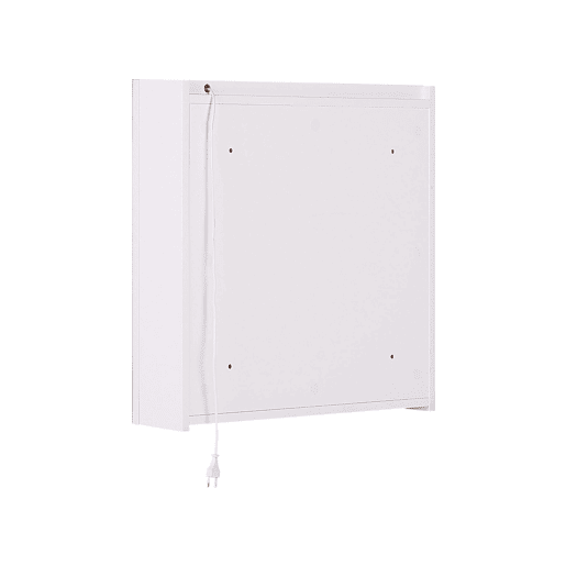 Móvel de casa de banho suspenso com espelho LED CHABUNCO 60 cm 60 cm Branco