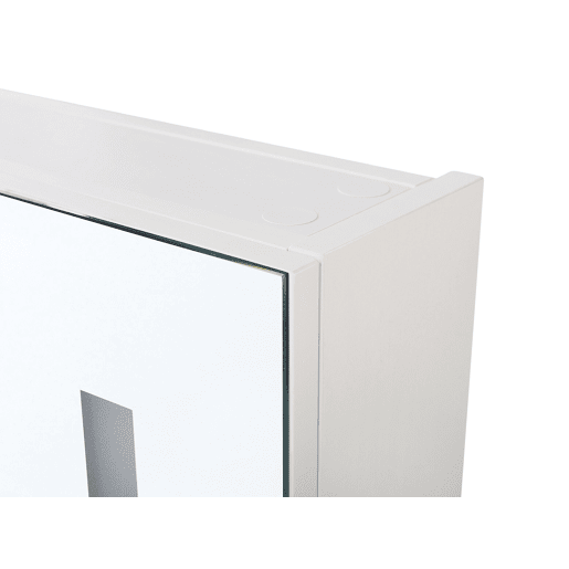 Móvel de casa de banho suspenso com espelho LED CHABUNCO 60 cm 60 cm Branco