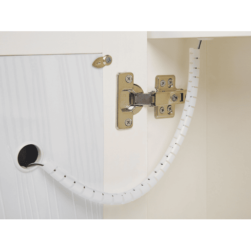 Móvel de casa de banho suspenso com espelho LED CHABUNCO 60 cm 60 cm Branco
