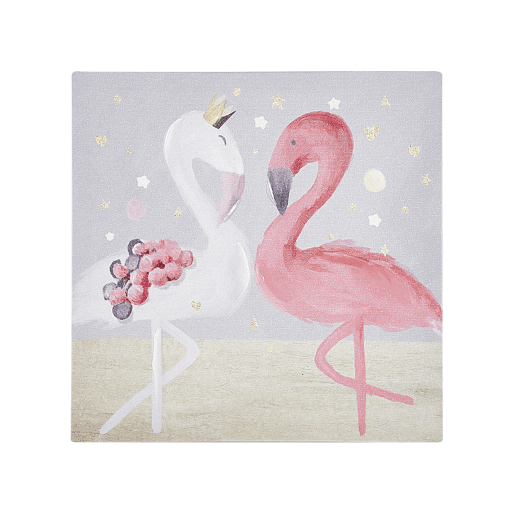 Conjunto de 3 telas TIMIA Motivo animal 30 x 30 cm Cinzento