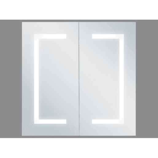 Móvel de casa de banho suspenso com espelho LED MAZARREDO 60 cm 60 cm Branco