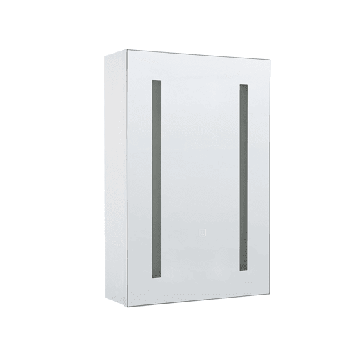 Móvel de casa de banho suspenso com espelho LED CAMERON 40 cm 60 cm Branco