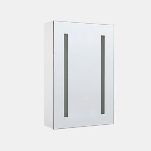 Móvel de casa de banho suspenso com espelho LED CAMERON 40 cm 60 cm Branco