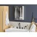 Beliani Mueble de baño con espejo Madera contrachapada CAMERON Beliani Mueble de baño con espejo Madera contrachapada CAMERON Blanco