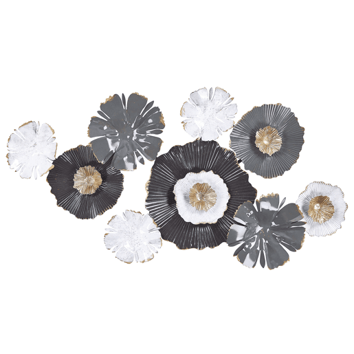 Decoração de parede Flor POTASSIUM Metal 49 cm Cinzento