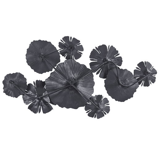 Decoração de parede Flor POTASSIUM Metal 49 cm Cinzento