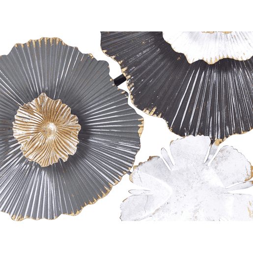 Decoração de parede Flor POTASSIUM Metal 49 cm Cinzento