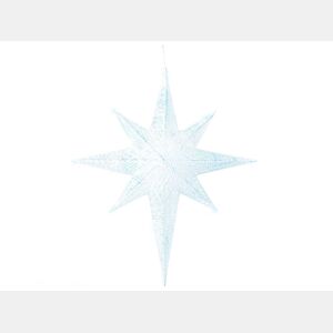 Decoração de parede em forma de estrela branca com LED 67 cm OSMA