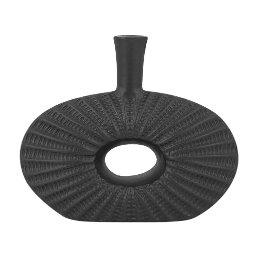 Jarro decorativo ARWAD Grés 24 cm Preto Jarro decorativo ARWAD Grés 24 cm Preto