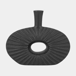Jarro decorativo ARWAD Grés 24 cm Preto
