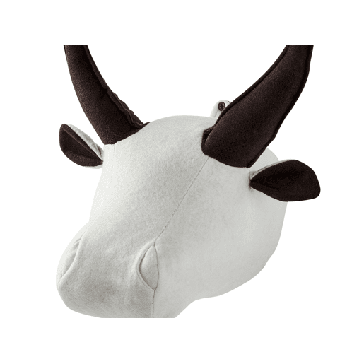 Decoração de parede para crianças Touro GEOFFREY Algodão 24 cm Branco