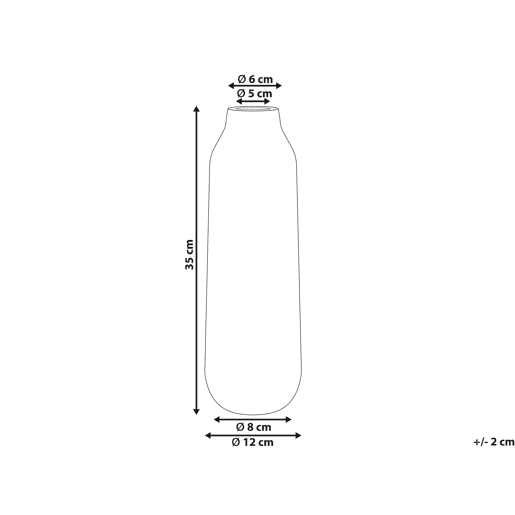 Jarro de flores MULAI Grés 35 cm Branco Jarro de flores MULAI Grés 35 cm Branco