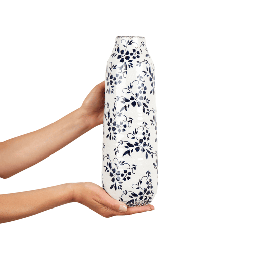 Jarro de flores MULAI Grés 35 cm Branco Jarro de flores MULAI Grés 35 cm Branco