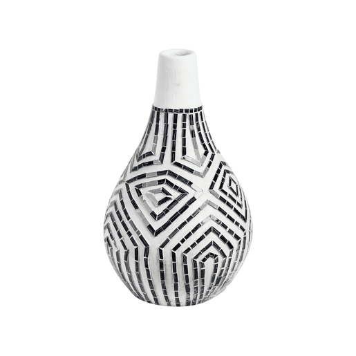 Jarro decorativo OMBILIN Cerâmica 50 cm Branco
