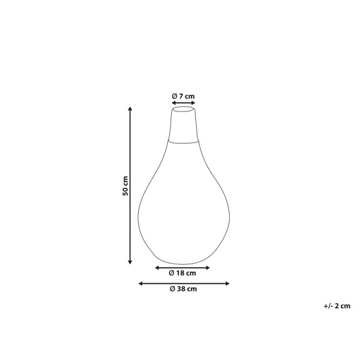 Jarro decorativo OMBILIN Cerâmica 50 cm Branco