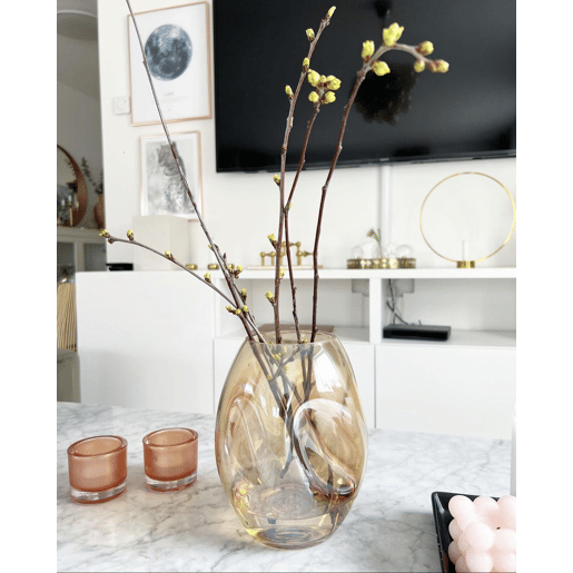 Jarro de flores GERAKINI Vidro 20 cm Laranja