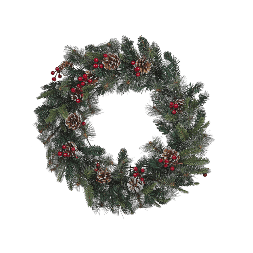 Grinalda decorativa verde e branca com iluminação LED ? 60 cm PAIMIO