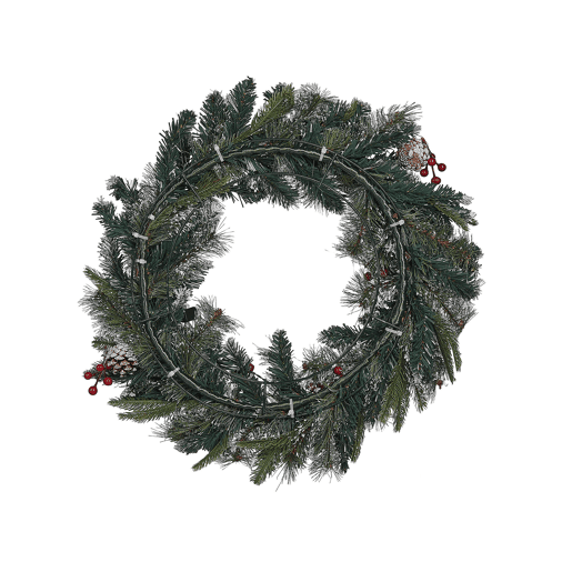 Grinalda decorativa verde e branca com iluminação LED ? 60 cm PAIMIO
