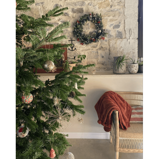 Grinalda decorativa verde e branca com iluminação LED ? 60 cm PAIMIO