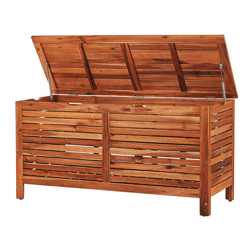 Caixa de arrumação RIVIERA Madeira de acácia 130 cm 48 cm Castanho