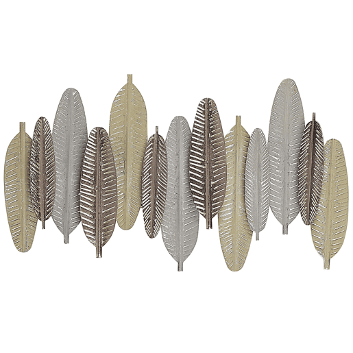 Decoração de parede Pena ANTIMONY Metal 37 cm Prateado