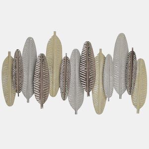 Decoração de parede Pena ANTIMONY Metal 37 cm Prateado