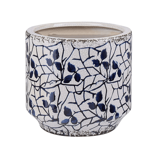 Jarro de flores MYOS Grés 15 cm Branco