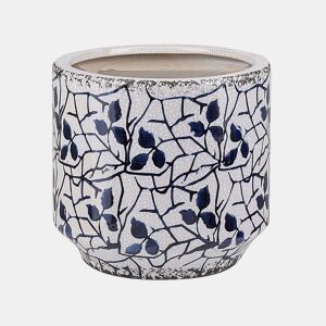 Jarro de flores MYOS Grés 15 cm Branco