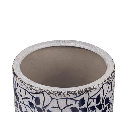 Jarro de flores MYOS Grés 15 cm Branco