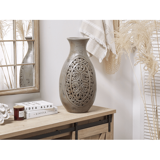 Jarro decorativo MEGARA Cerâmica 51 cm Cinzento