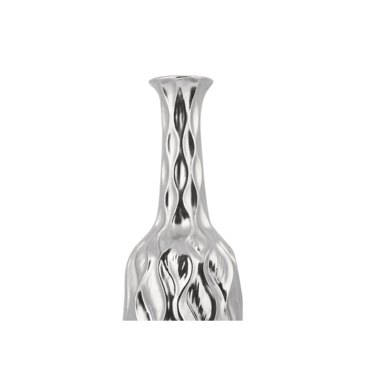 Jarro decorativo BASSANIA Grés 45 cm Prateado
