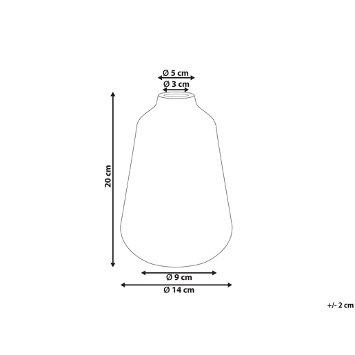 Jarro de flores MARONEIA Grés 20 cm Branco
