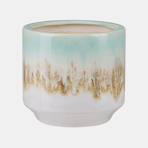Jarro de flores CYME Grés 15 cm Verde menta