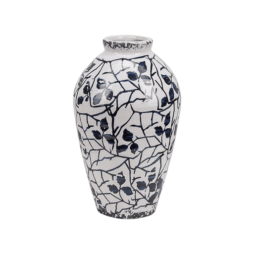 Jarro de flores MALLIA Grés 22 cm Branco Jarro de flores MALLIA Grés 22 cm Branco
