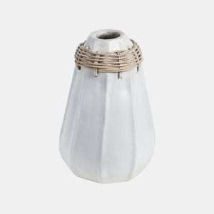 Jarro decorativo KAMPAR Cerâmica 30 cm Branco