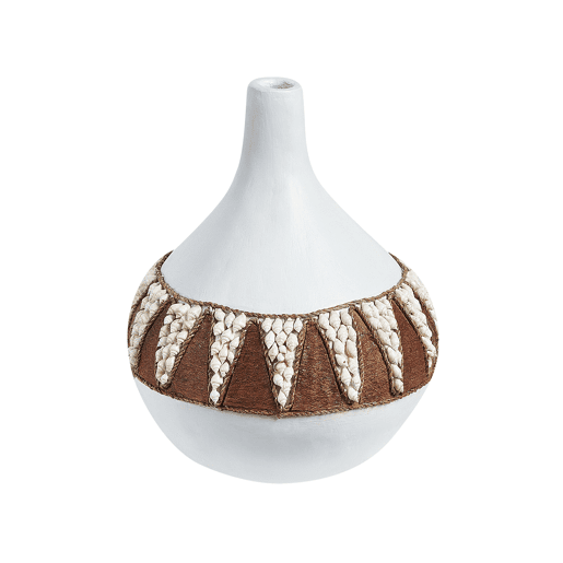 Jarro decorativo SIMPANG Cerâmica 33 cm Branco