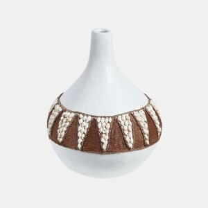 Jarro decorativo SIMPANG Cerâmica 33 cm Branco