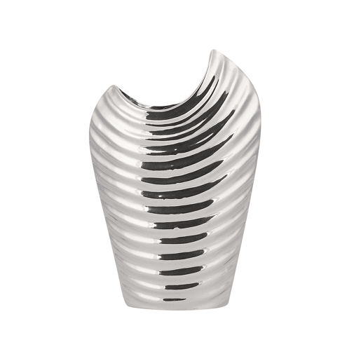 Jarro decorativo ECETRA Grés 26 cm Prateado