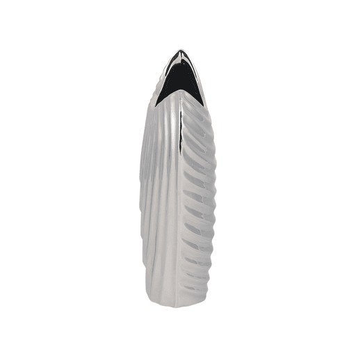 Jarro decorativo ECETRA Grés 26 cm Prateado