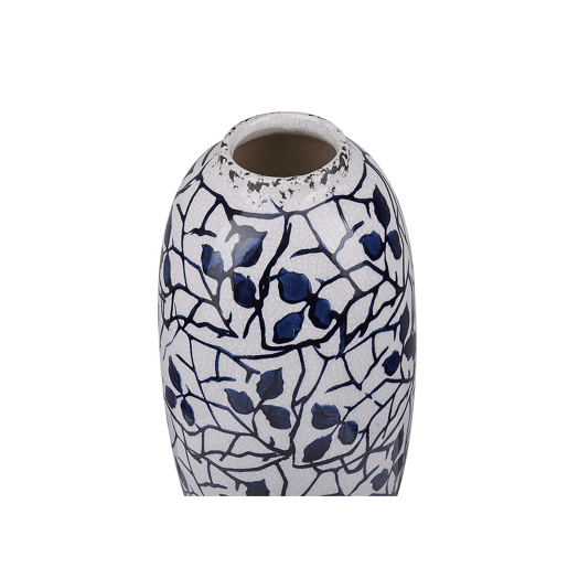 Jarro de flores MUTILENE Grés 25 cm Branco