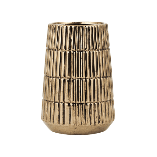 Jarro decorativo QANAWAT Grés 22 cm Dourado