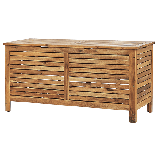 Caixa de arrumação RIVIERA Madeira de acácia 130 cm 48 cm Castanho claro