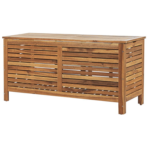 Caixa de arrumação RIVIERA Madeira de acácia 130 cm 48 cm Castanho claro