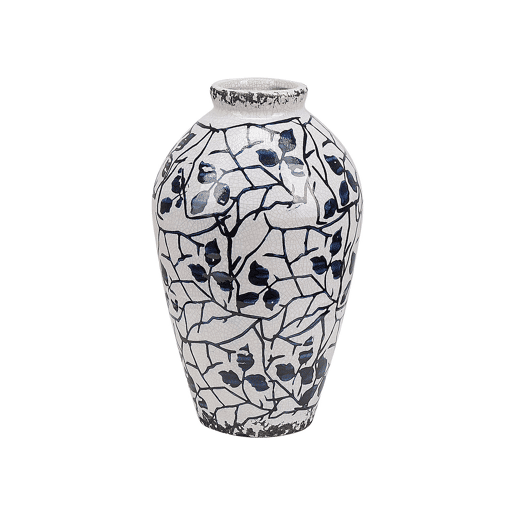 Jarro de flores MALLIA Grés 20 cm Branco Jarro de flores MALLIA Grés 20 cm Branco