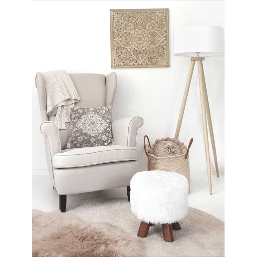 Decoração de parede YONORA 60 cm Branco Decoração de parede YONORA 60 cm Branco
