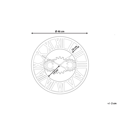 Relógio de parede SEON 46 cm Metal Prateado