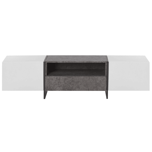 Móvel de TV LED RUSSEL Efeito de betão cinzento
