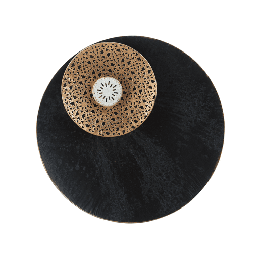 Decoração de parede RUBIDIUM Metal 49 cm Preto