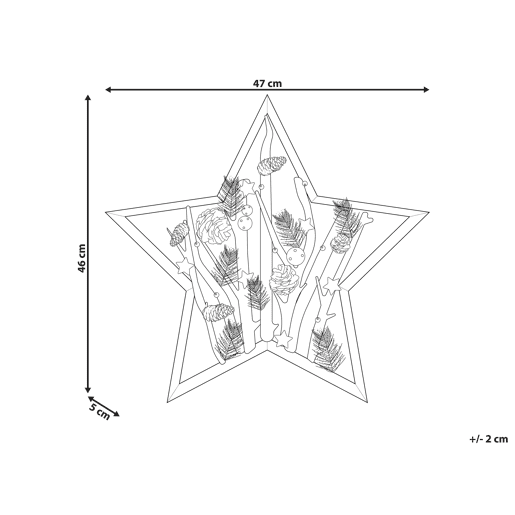 Figura decorativa LED em madeira escura 46 cm DOKKA