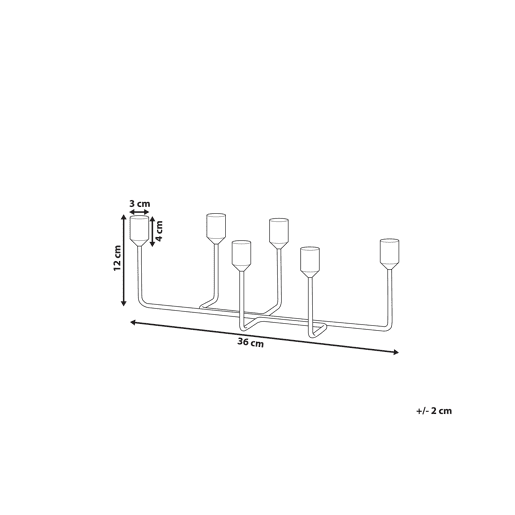 Candelabro BANGKA Metal 12 cm Preto